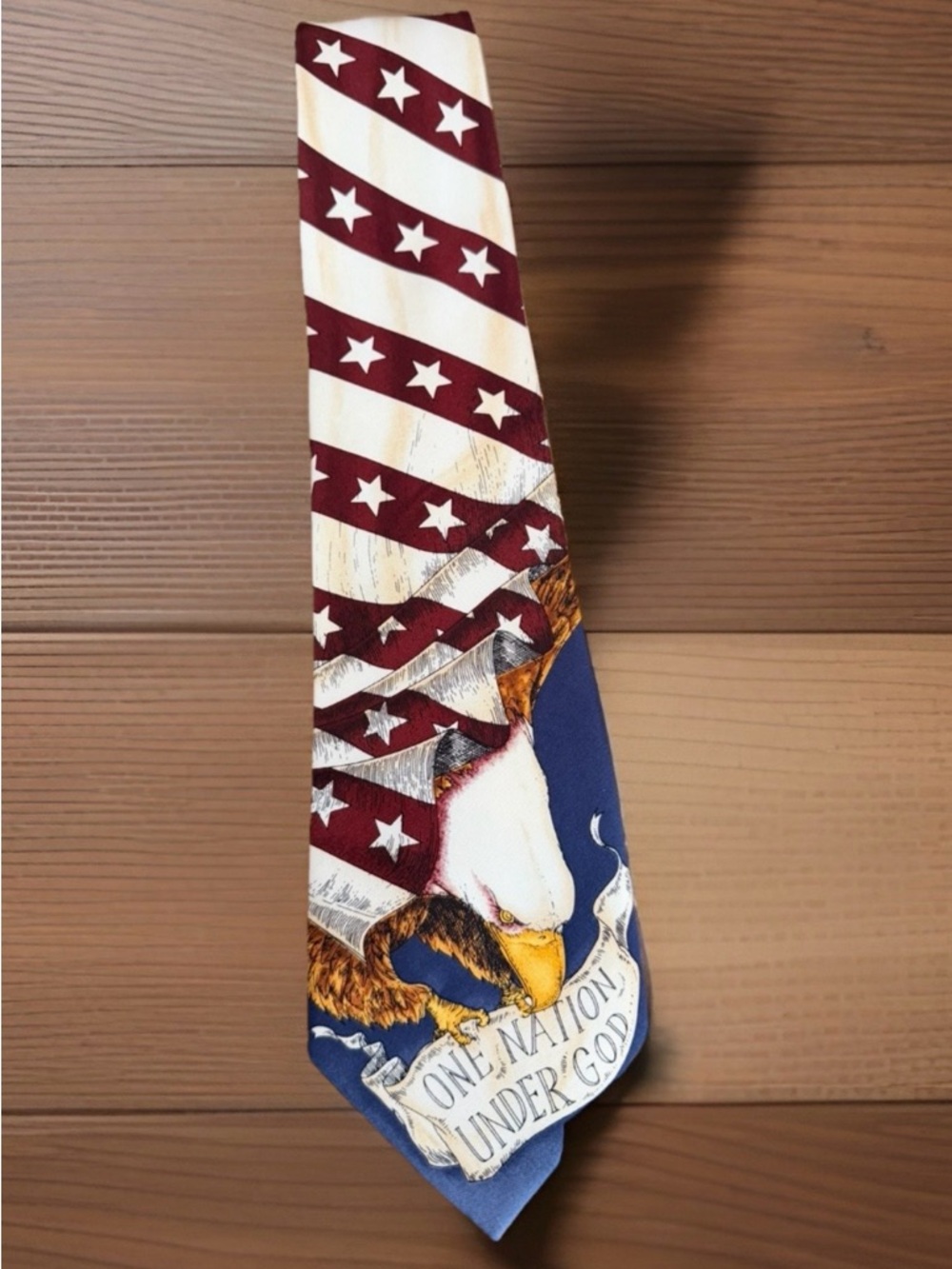 Larson Patriotic Tie Eagle American Flag One Nation Liberty Freedom Americana